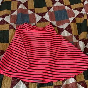 Lularoe hot pink and black skirt.